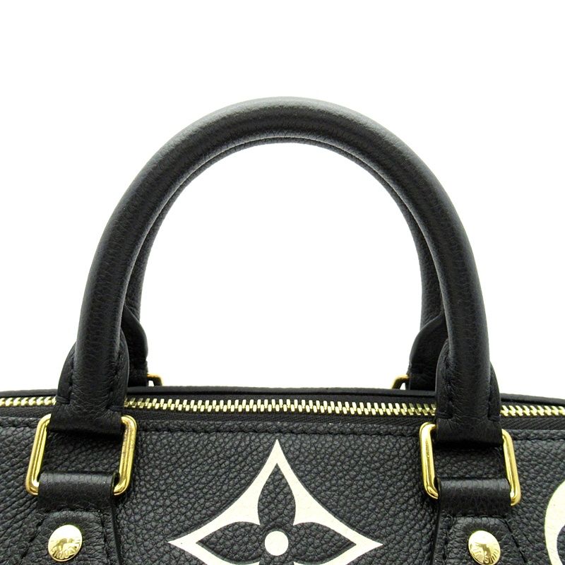 Louis Vuitton Speedy Bandouliere 25 Monogram Empreinte Handbag Black Beige — view 2