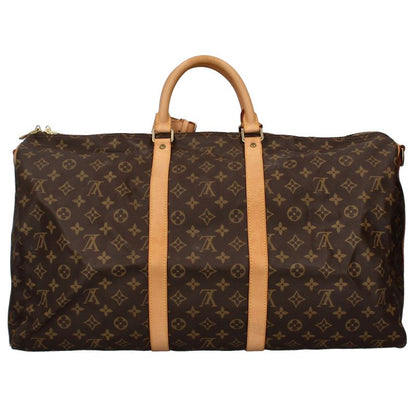 Louis Vuitton Keepall Bandouliere 55 Monogram Boston Bag Brown — view 4