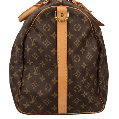 Louis Vuitton Keepall Bandouliere 55 Monogram Boston Bag Brown — view 5