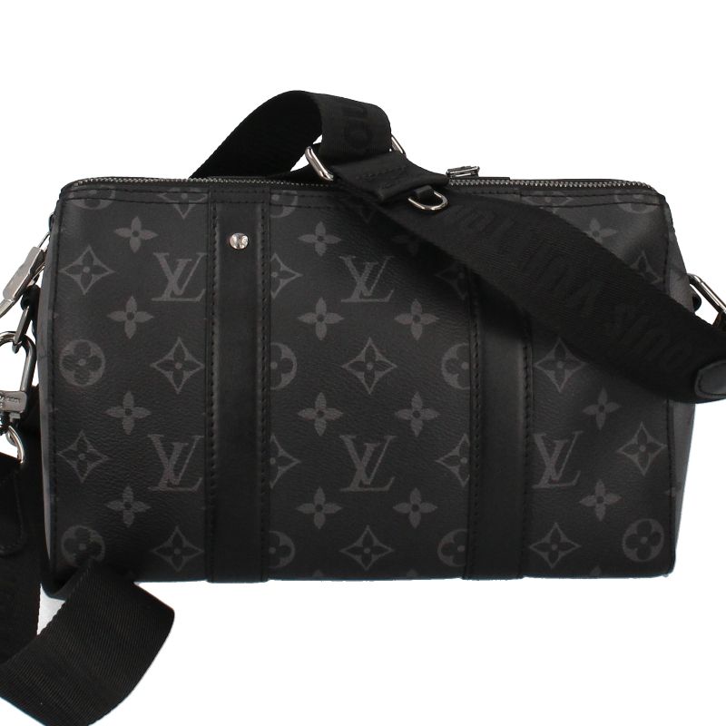 Louis Vuitton City Keepall Monogram Eclipse Shoulder Bag Noir — view 4