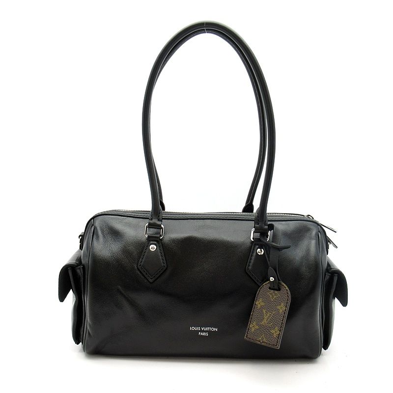 Louis Vuitton Speedy Cargo Lambskin Shoulder Bag Black
