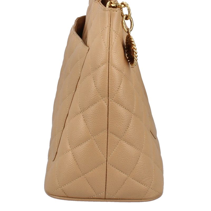 Chanel Medallion Tote Caviar Leather Beige — view 5