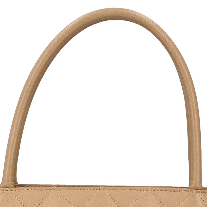 Chanel Medallion Tote Caviar Leather Beige — view 2