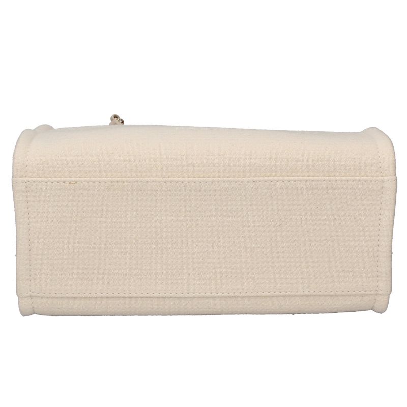 Chanel Deauville Line Tote Canvas Leather Cream — view 6