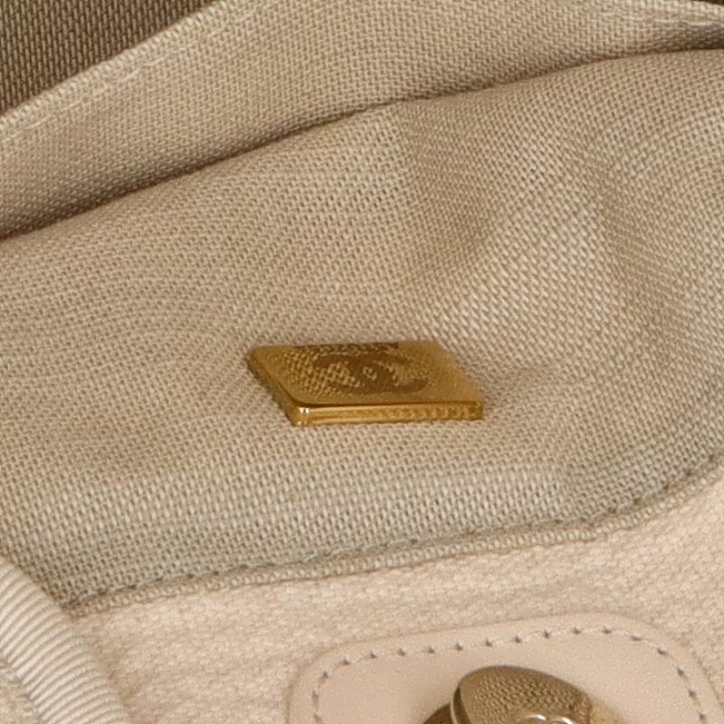 Chanel Deauville Line Tote Canvas Leather Cream — view 8