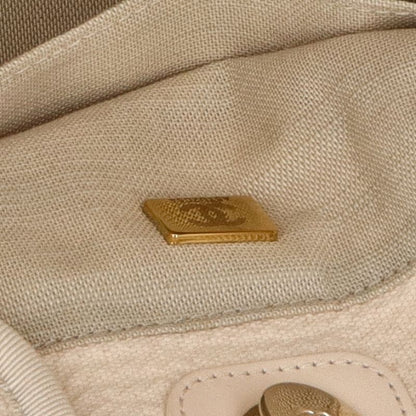 Chanel Deauville Line Tote Canvas Leather Cream — view 8