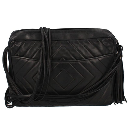 Chanel Fringe Shoulder Bag Lambskin Black — view 3
