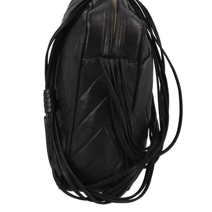 Chanel Fringe Shoulder Bag Lambskin Black — view 2