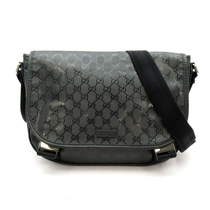 Gucci GG Supreme Shoulder Bag Leather Black