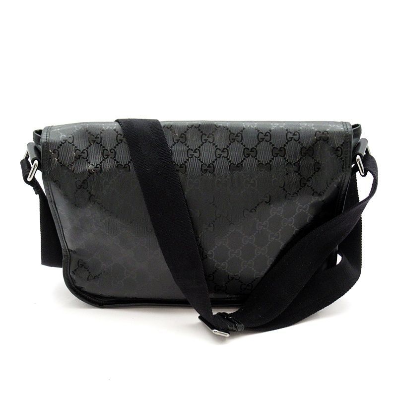 Gucci GG Supreme Shoulder Bag Leather Black — view 4
