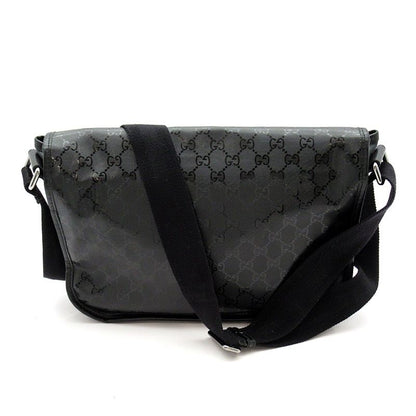 Gucci GG Supreme Shoulder Bag Leather Black — view 4