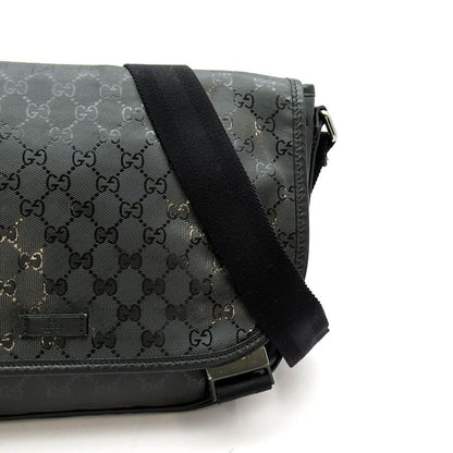 Gucci GG Supreme Shoulder Bag Leather Black — view 2