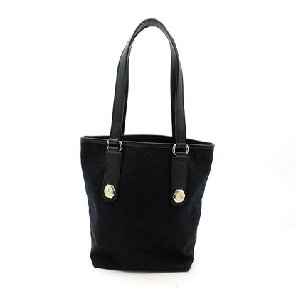 Gucci Bucket Tote GG Canvas Leather Black