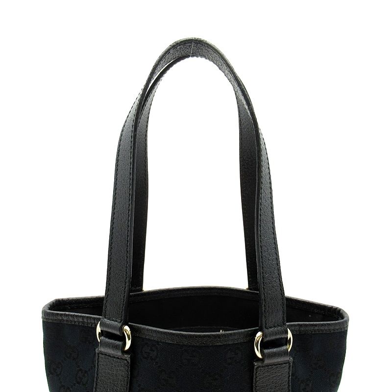Gucci Bucket Tote GG Canvas Leather Black — view 2