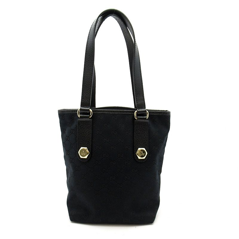 Gucci Bucket Tote GG Canvas Leather Black — view 4
