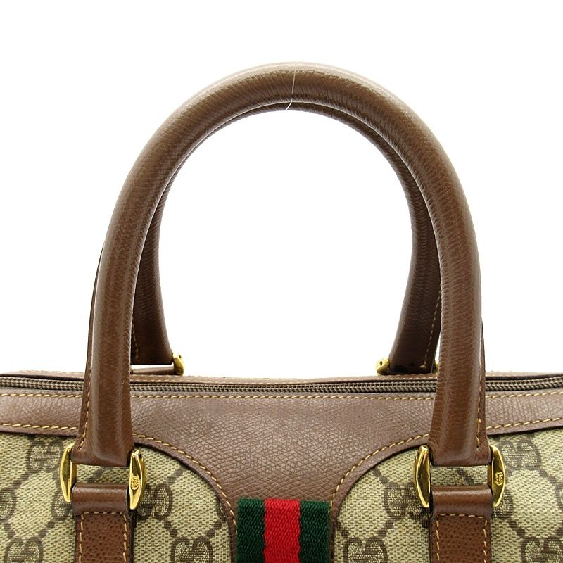 Gucci Sherry Line Mini Boston Bag Leather Brown — view 2