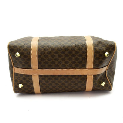 Celine Macadam Mini Boston Bag Leather Brown — view 6