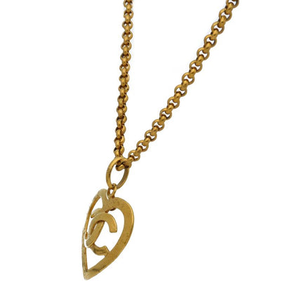 Chanel CC Logo Necklace Brass — view 3