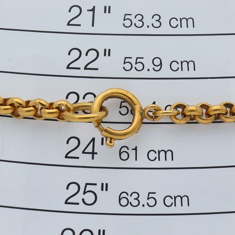Chanel CC Logo Necklace Brass — view 4