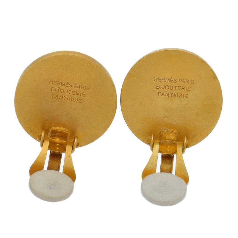 Hermes Series Earrings Shell Brass — view 2
