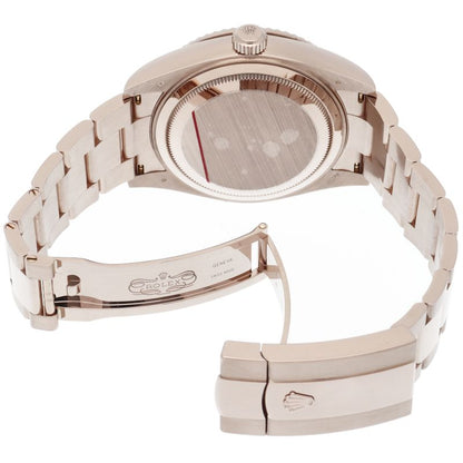 Rolex Sky Dweller Watch Oyster Calf Box 18k Pink Gold Gray Polished — view 5