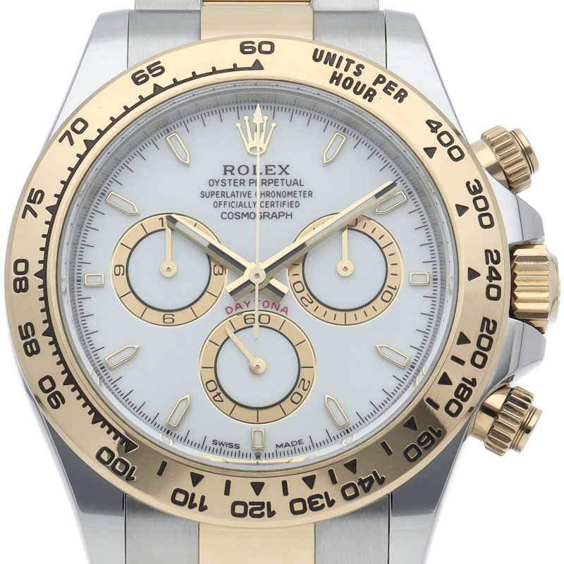 Rolex Cosmograph Daytona Watch Box 18k Yellow Gold SS White Polished