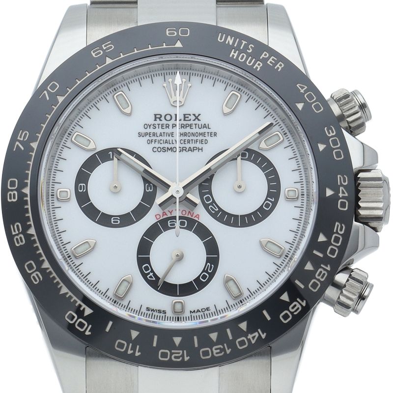 Rolex Cosmograph Daytona Watch Box SS Ceramic White Polished