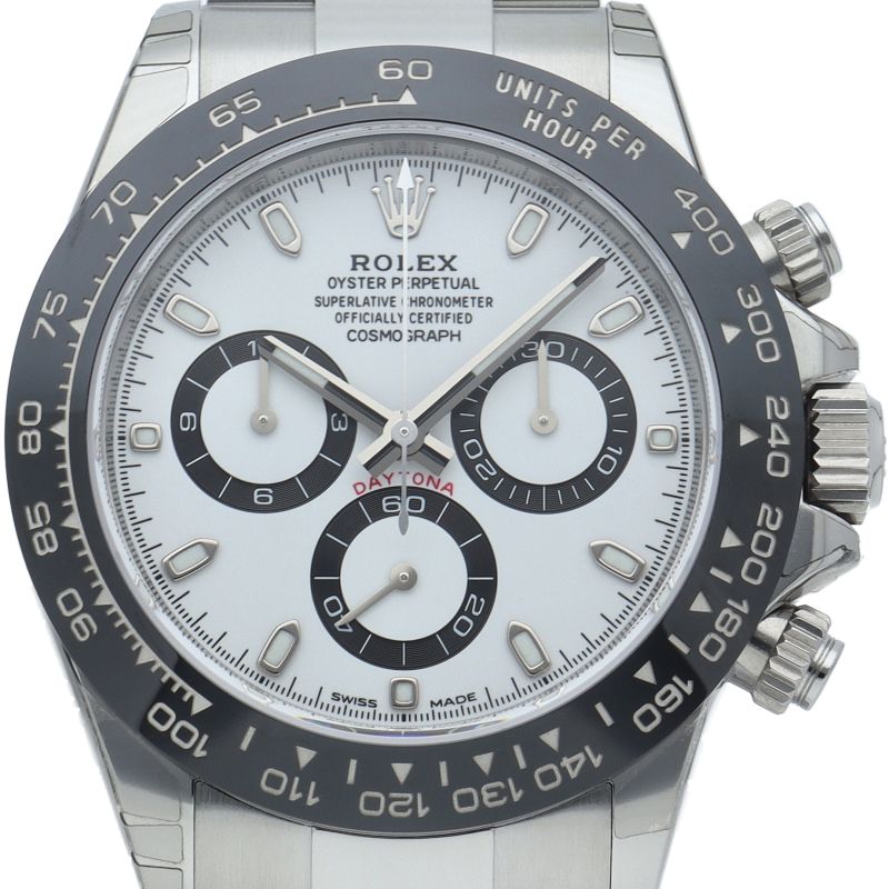 Rolex Cosmograph Daytona Watch Box SS Ceramic White Polished