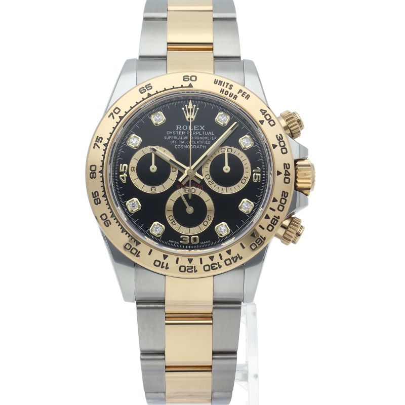 Rolex Cosmograph Daytona Watch Diamond Rear Era Dial Box 18k Yellow Gold SS — view 2
