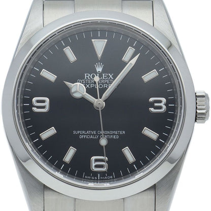 Rolex Roulette SS Watch Black Polished