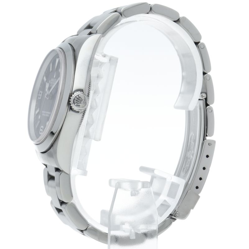 Rolex Only Swiss SS Watch Black Polished — view 3