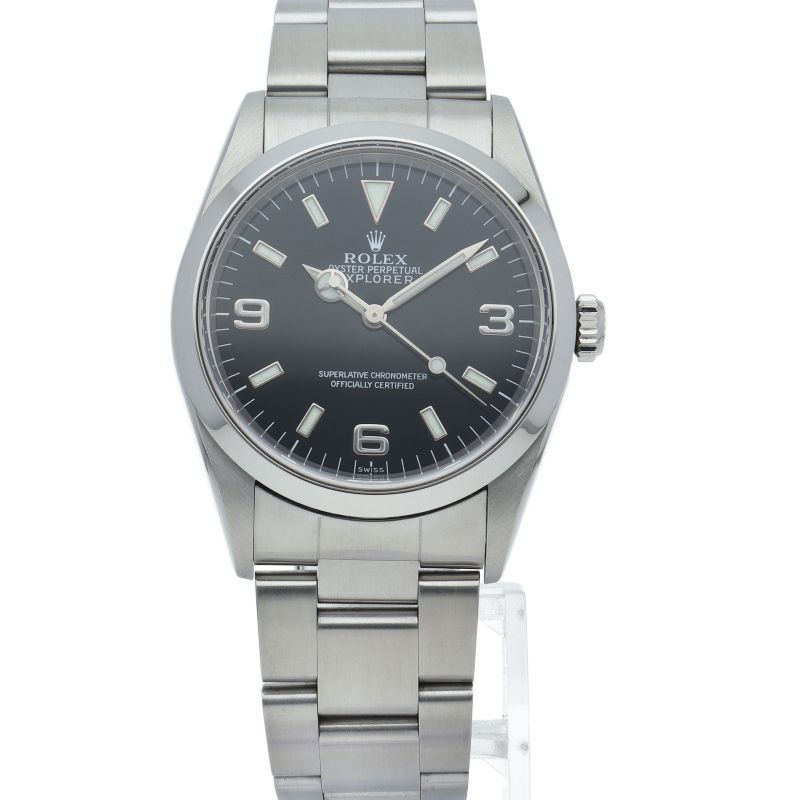 Rolex Only Swiss SS Watch Black Polished — view 2
