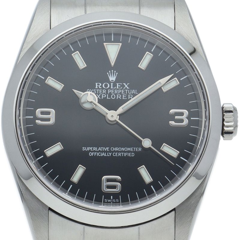 Rolex Only Swiss SS Watch Black Polished