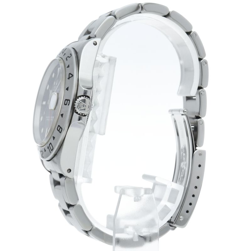 Rolex Tritium Single Buckle Box SS Watch Black Polished — view 3