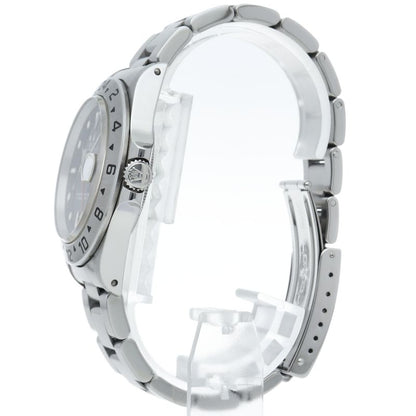 Rolex Tritium Single Buckle Box SS Watch Black Polished — view 3