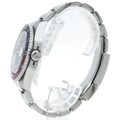 Rolex GMT Master 2 Watch Oyster Box SS Black Polished — view 3