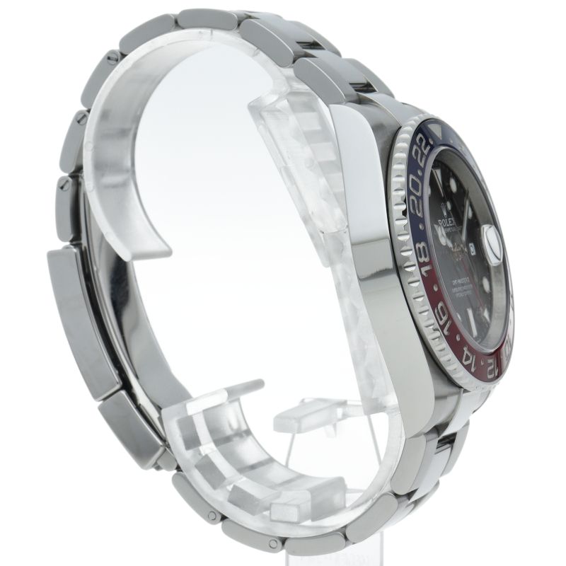 Rolex GMT Master 2 Watch Oyster Box SS Black Polished — view 4