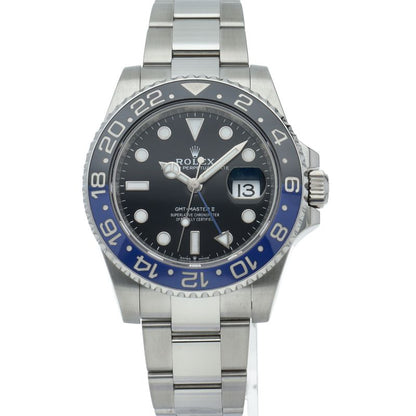 Rolex GMT Master 2 Watch Oyster SS Black Polished — view 2
