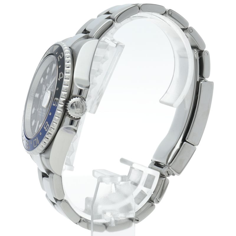 Rolex GMT Master 2 Watch Oyster SS Black Polished — view 3