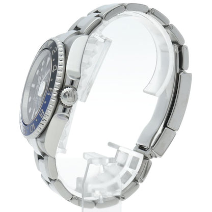 Rolex GMT Master 2 Watch Oyster SS Black Polished — view 3