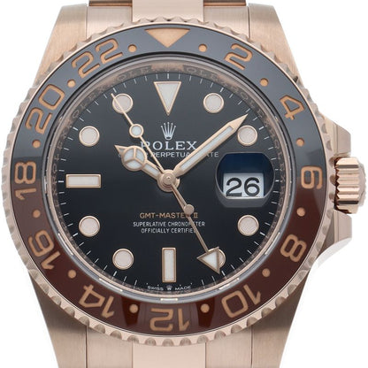 Rolex GMT Master 2 Watch Box 18k Pink Gold Black Polished