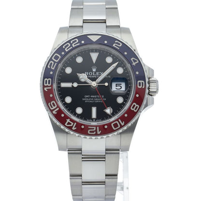 Rolex GMT Master 2 Watch Oyster Box SS Black Polished — view 2