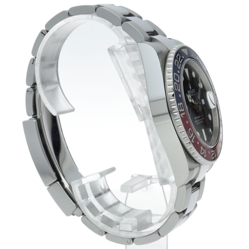 Rolex GMT Master 2 Watch Oyster Box SS Black Polished — view 4