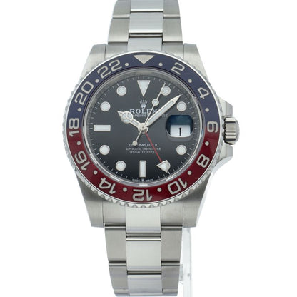 Rolex GMT Master 2 Watch Oyster Box SS Black Polished — view 2