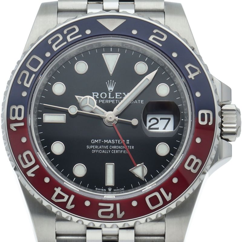 Rolex GMT Master 2 Watch Box SS Black Polished