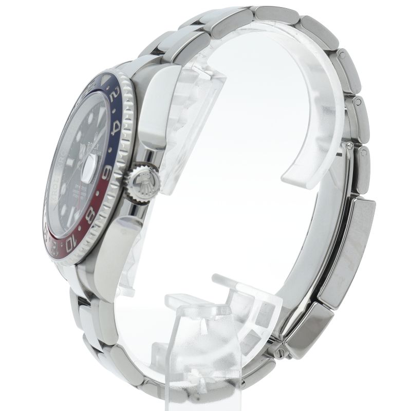 Rolex GMT Master 2 Watch Oyster Box SS Black Polished — view 3