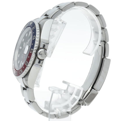 Rolex GMT Master 2 Watch Oyster Box SS Black Polished — view 3