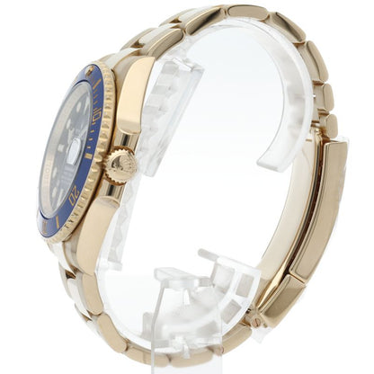 Rolex Submariner Date Watch Blue Box 18k Yellow Gold Polished — view 3