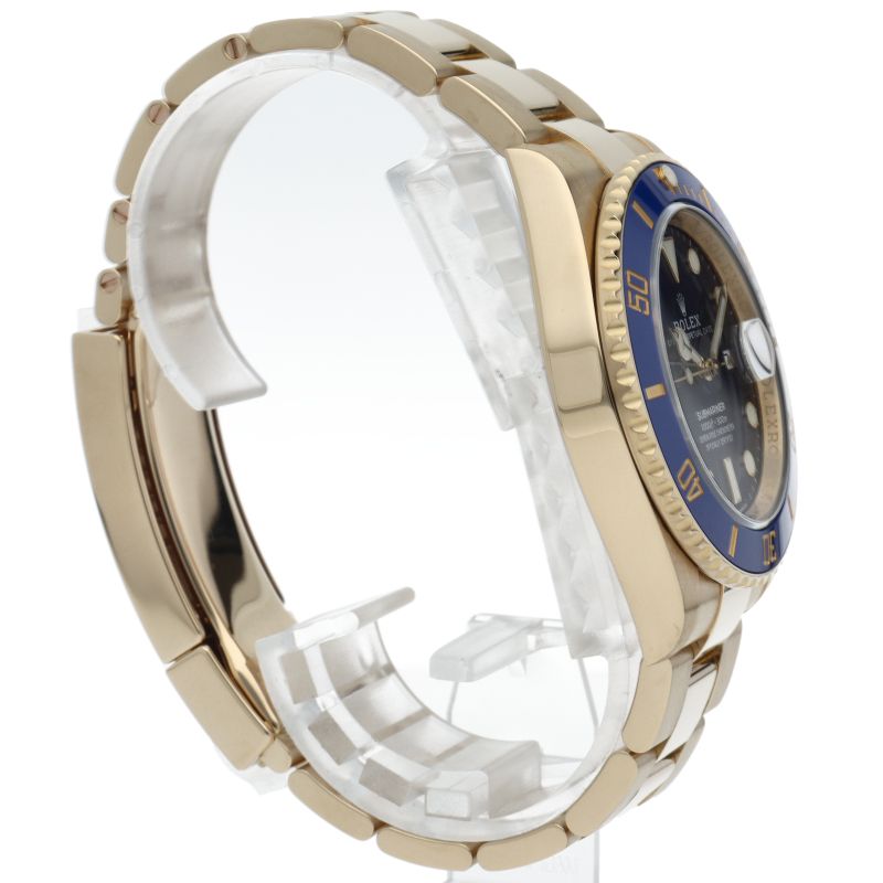 Rolex Submariner Date Watch Blue Box 18k Yellow Gold Polished — view 4