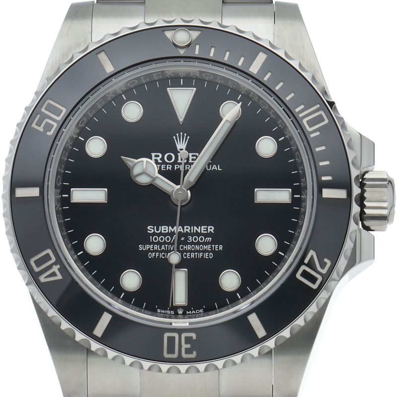 Rolex Submariner Watch SS Black Polished